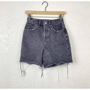 🖤 3/$25 sale!! BDG urban outfitters black denim raw hem jean shorts size 25